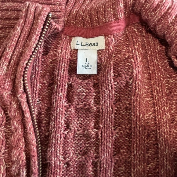 L.L. Bean full zip 100% Cotton cardigan size L - Picture 10 of 13